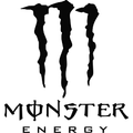 monster black and white sticker(4)